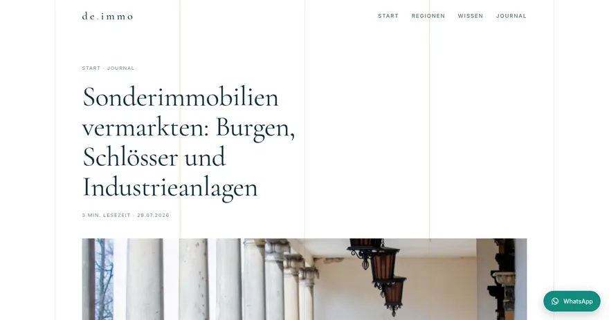 Aufnahme der ver&ouml;ffentlichten Seite auf de.immo