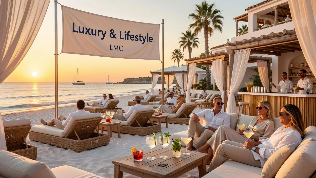 Beach-Club des Lifestyle Marketing Club im Abendlicht