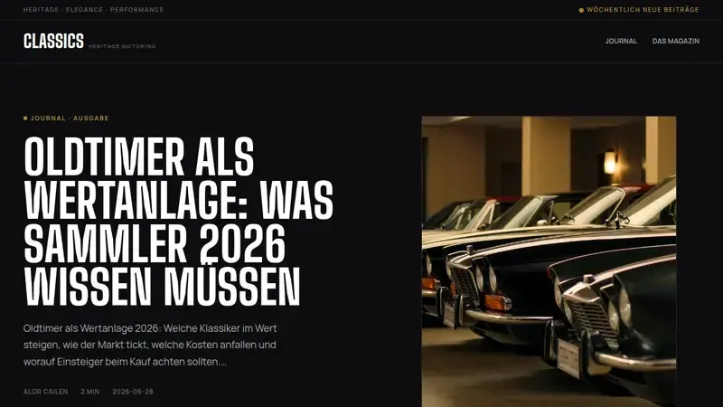Startseite von Classics Lifestyle Deutschland