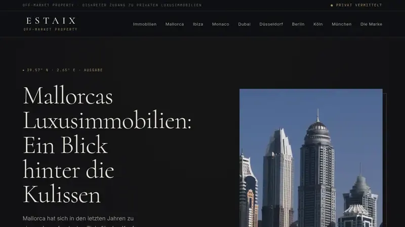 Startseite von ESTAiX Deutschland