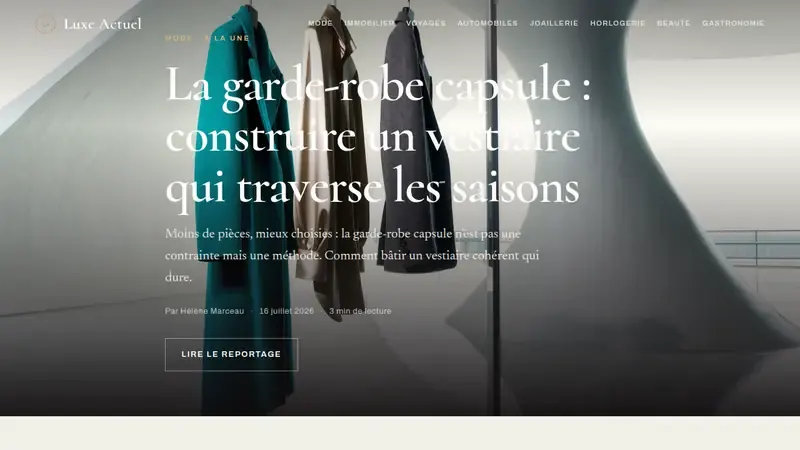 Startseite von Luxe Actuel