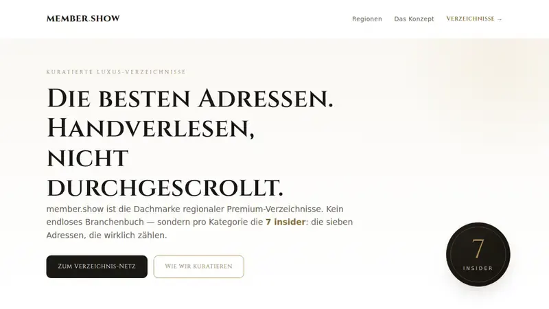 Startseite von member.show