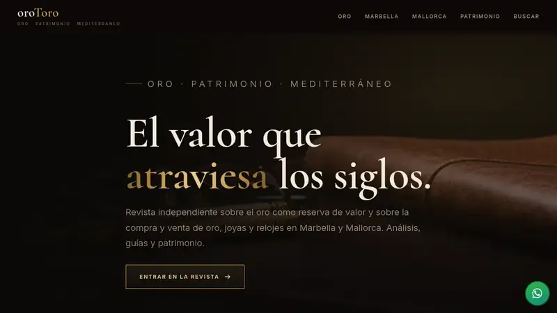 Startseite von oroToro