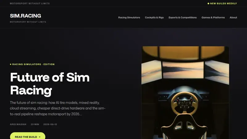 Startseite von Sim.Racing