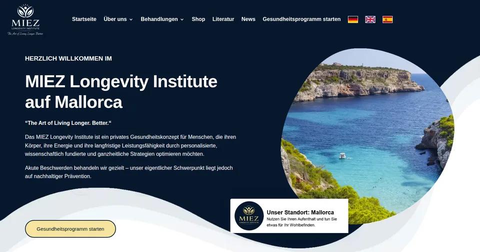 Startseite von MIEZ Longevity Institute